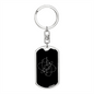 Sacred Geometry Diagram Keychain Stainless Steel or 18k Gold Dog Tag Keyring-Express Your Love Gifts