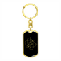 Sacred Geometry Diagram Keychain Stainless Steel or 18k Gold Dog Tag Keyring-Express Your Love Gifts