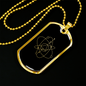 Sacred Geometry Diagram Necklace Stainless Steel or 18k Gold Dog Tag-Express Your Love Gifts