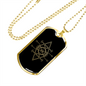 Sacred Geometry Diamond Necklace Stainless Steel or 18k Gold Dog Tag-Express Your Love Gifts