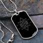 Sacred Geometry Diamond Necklace Stainless Steel or 18k Gold Dog Tag-Express Your Love Gifts