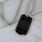Sacred Geometry Diamond Star Circle in Rectangle Necklace Stainless Steel or 18k Gold Dog Tag-Express Your Love Gifts