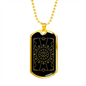 Sacred Geometry Diamond Star Circle in Rectangle Necklace Stainless Steel or 18k Gold Dog Tag-Express Your Love Gifts