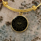 Sacred Geometry Diamond Sun Bracelet Stainless Steel or 18k Gold Circle Bangle-Express Your Love Gifts