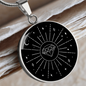 Sacred Geometry Diamond Sun Circle Necklace Stainless Steel or 18k Gold 18-22"-Express Your Love Gifts