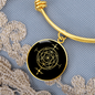 Sacred Geometry Dot in Overlapping Circles Bracelet Stainless Steel or 18k Gold Circle Bangle-Express Your Love Gifts
