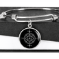 Sacred Geometry Dot in Overlapping Circles Bracelet Stainless Steel or 18k Gold Circle Bangle-Express Your Love Gifts