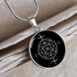 Sacred Geometry Dot in Overlapping Circles Circle Necklace Stainless Steel or 18k Gold 18-22"-Express Your Love Gifts