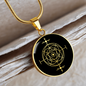 Sacred Geometry Dot in Overlapping Circles Circle Necklace Stainless Steel or 18k Gold 18-22"-Express Your Love Gifts