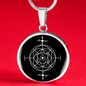 Sacred Geometry Dot in Overlapping Circles Circle Necklace Stainless Steel or 18k Gold 18-22"-Express Your Love Gifts