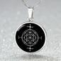 Sacred Geometry Dot in Overlapping Circles Circle Necklace Stainless Steel or 18k Gold 18-22"-Express Your Love Gifts