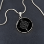 Sacred Geometry Dot in Overlapping Circles Circle Necklace Stainless Steel or 18k Gold 18-22"-Express Your Love Gifts