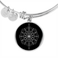 Sacred Geometry Dot Inside a Circle Bracelet Stainless Steel or 18k Gold Circle Bangle-Express Your Love Gifts