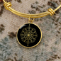 Sacred Geometry Dot Inside a Circle Bracelet Stainless Steel or 18k Gold Circle Bangle-Express Your Love Gifts