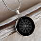Sacred Geometry Dot Inside a Circle Circle Necklace Stainless Steel or 18k Gold 18-22"-Express Your Love Gifts