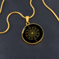 Sacred Geometry Dot Inside a Circle Circle Necklace Stainless Steel or 18k Gold 18-22"-Express Your Love Gifts