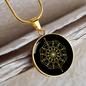 Sacred Geometry Dot Inside a Circle Circle Necklace Stainless Steel or 18k Gold 18-22"-Express Your Love Gifts