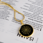 Sacred Geometry Dot Inside a Circle Circle Necklace Stainless Steel or 18k Gold 18-22"-Express Your Love Gifts