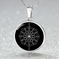 Sacred Geometry Dot Inside a Circle Circle Necklace Stainless Steel or 18k Gold 18-22"-Express Your Love Gifts