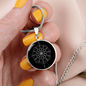 Sacred Geometry Dot Inside a Circle Circle Necklace Stainless Steel or 18k Gold 18-22"-Express Your Love Gifts