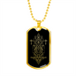 Sacred Geometry Egyptian Sketching Necklace Stainless Steel or 18k Gold Dog Tag-Express Your Love Gifts