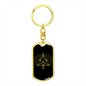 Sacred Geometry Equilateral Triangle Keychain Stainless Steel or 18k Gold Dog Tag Keyring-Express Your Love Gifts