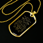 Sacred Geometry Flipped Triangle Necklace Stainless Steel or 18k Gold Dog Tag-Express Your Love Gifts