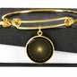 Sacred Geometry Flower of Life Bracelet Stainless Steel or 18k Gold Circle Bangle-Express Your Love Gifts