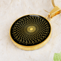 Sacred Geometry Flower of Life Circle Necklace Stainless Steel or 18k Gold 18-22"-Express Your Love Gifts