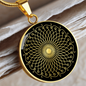 Sacred Geometry Flower of Life Circle Necklace Stainless Steel or 18k Gold 18-22"-Express Your Love Gifts