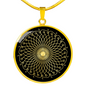 Sacred Geometry Flower of Life Circle Necklace Stainless Steel or 18k Gold 18-22"-Express Your Love Gifts