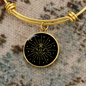 Sacred Geometry Funny Face Sun Bracelet Stainless Steel or 18k Gold Circle Bangle-Express Your Love Gifts