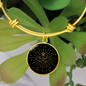 Sacred Geometry Funny Face Sun Bracelet Stainless Steel or 18k Gold Circle Bangle-Express Your Love Gifts