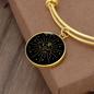 Sacred Geometry Funny Face Sun Bracelet Stainless Steel or 18k Gold Circle Bangle-Express Your Love Gifts
