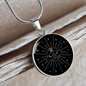 Sacred Geometry Funny Face Sun Circle Necklace Stainless Steel or 18k Gold 18-22"-Express Your Love Gifts