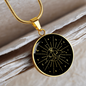 Sacred Geometry Funny Face Sun Circle Necklace Stainless Steel or 18k Gold 18-22"-Express Your Love Gifts