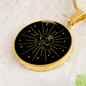 Sacred Geometry Funny Face Sun Circle Necklace Stainless Steel or 18k Gold 18-22"-Express Your Love Gifts