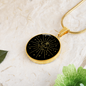Sacred Geometry Funny Face Sun Circle Necklace Stainless Steel or 18k Gold 18-22"-Express Your Love Gifts