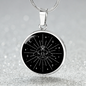 Sacred Geometry Funny Face Sun Circle Necklace Stainless Steel or 18k Gold 18-22"-Express Your Love Gifts