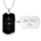 Sacred Geometry Greater Than Less Than Necklace Stainless Steel or 18k Gold Dog Tag-Express Your Love Gifts