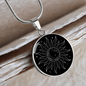 Sacred Geometry Half Moon Circle Necklace Stainless Steel or 18k Gold 18-22"-Express Your Love Gifts
