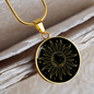 Sacred Geometry Half Moon Circle Necklace Stainless Steel or 18k Gold 18-22"-Express Your Love Gifts
