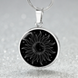 Sacred Geometry Half Moon Circle Necklace Stainless Steel or 18k Gold 18-22"-Express Your Love Gifts
