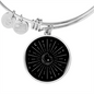 Sacred Geometry Half Moon Star Bracelet Stainless Steel or 18k Gold Circle Bangle-Express Your Love Gifts