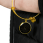 Sacred Geometry Half Moon Star Bracelet Stainless Steel or 18k Gold Circle Bangle-Express Your Love Gifts