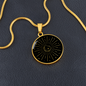 Sacred Geometry Half Moon Star Circle Necklace Stainless Steel or 18k Gold 18-22"-Express Your Love Gifts