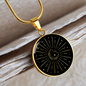 Sacred Geometry Half Moon Star Circle Necklace Stainless Steel or 18k Gold 18-22"-Express Your Love Gifts