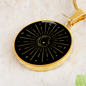 Sacred Geometry Half Moon Star Circle Necklace Stainless Steel or 18k Gold 18-22"-Express Your Love Gifts