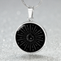Sacred Geometry Half Moon Star Circle Necklace Stainless Steel or 18k Gold 18-22"-Express Your Love Gifts