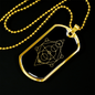 Sacred Geometry Hexagon CirclesDiamond Necklace Stainless Steel or 18k Gold Dog Tag-Express Your Love Gifts